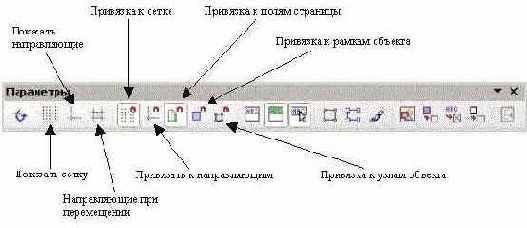 Панель Параметры