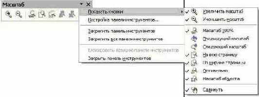 Панели инструментов